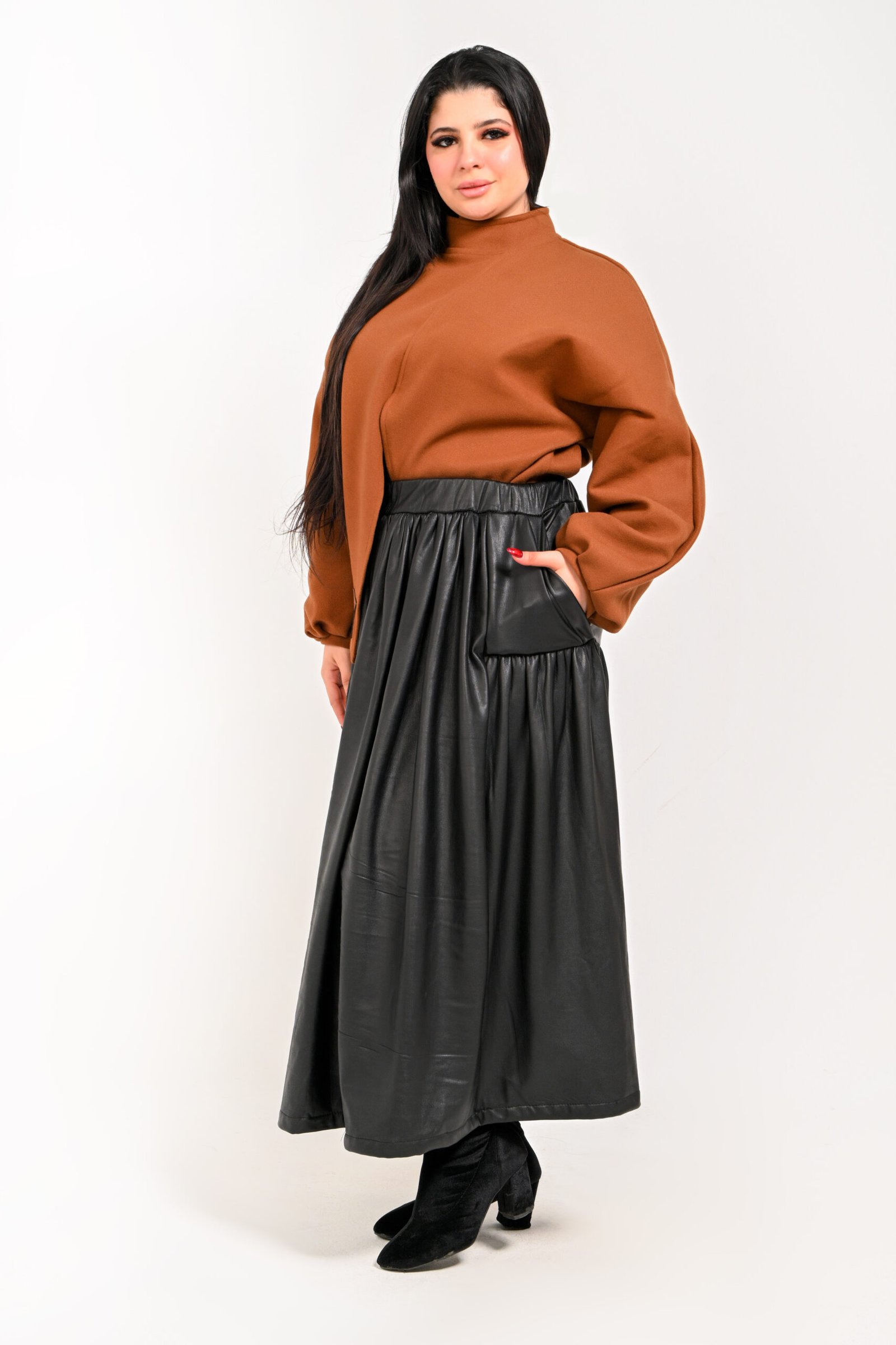 Grace Black Cat – Leather Skirt